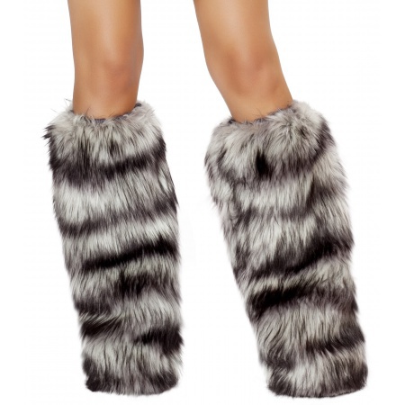 Werewolf Girl Costume Faux Fur Leg Warmers image