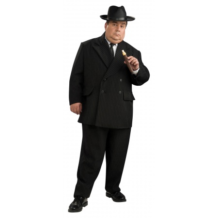 Mens Plus Size Gangster Costume image