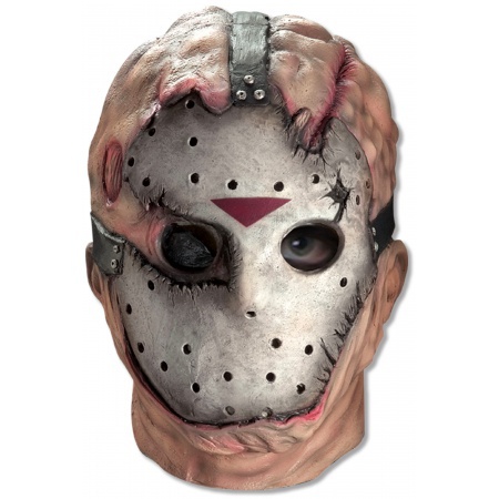 Deluxe Jason Mask Costume Accessory Full Overhead Latex Horror Scary image