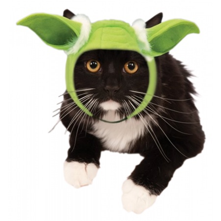 Yoda Cat Headpiece Pet Costume image