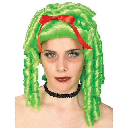 Green Curly Wig image