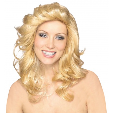 Blonde Curly Wig image