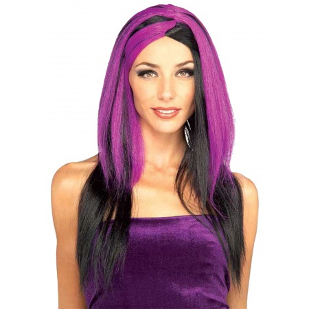 Black And Purple Wig image