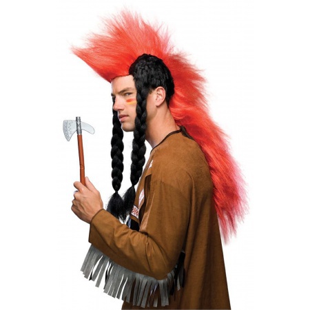 Red Mohawk Wig image