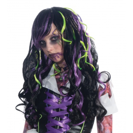Rocker Zombie Wig For Girls image