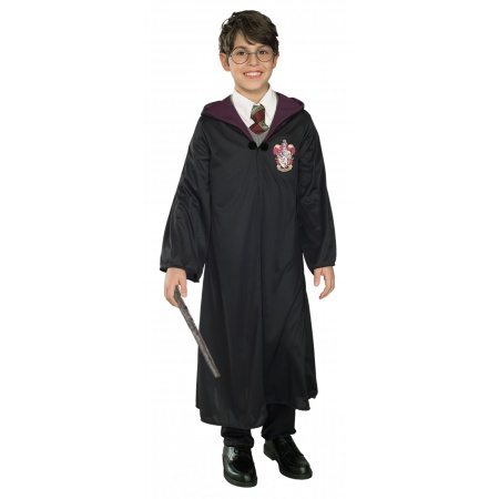Harry Potter Kit Costume Gryffindor Hooded Robe & Wand image