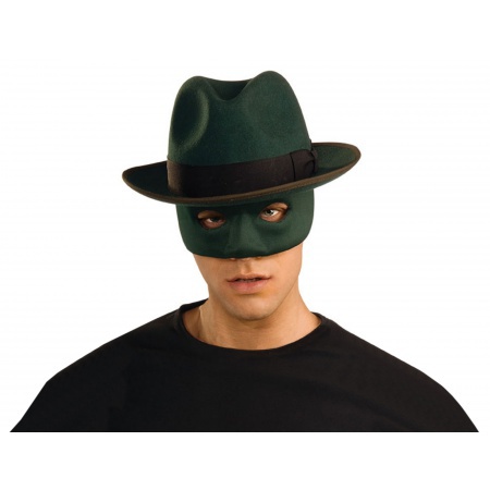 Adult Green Hornet Hat And Costume Mask image