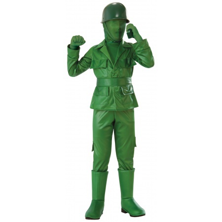 Plastic Army Man Costume For Kids image