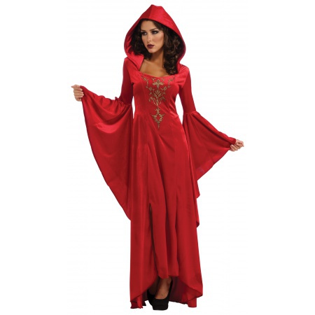 Womens Red Vampire Costume image