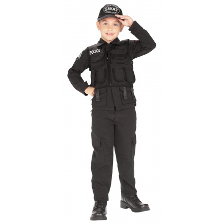 Swat Police Kids Costume  image
