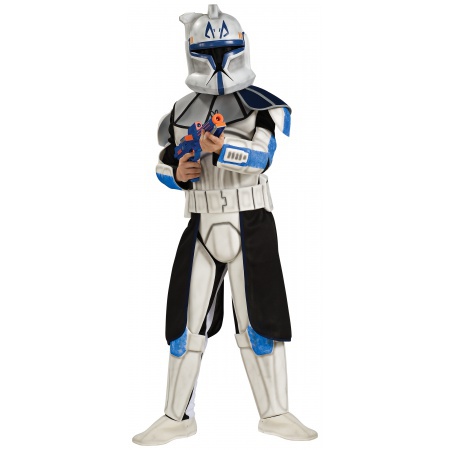 Deluxe Clone Trooper Captain Rex Costume With Molded Body Armor image
