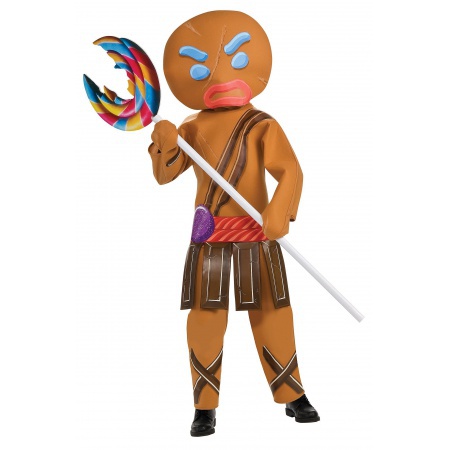 Kids Gingerbread Man Warrior Costume image