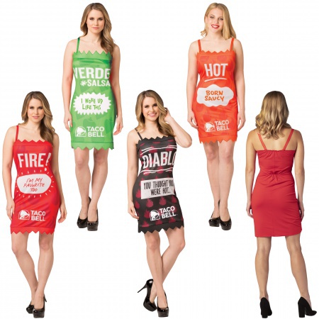 Womens Hot Sauce Taco Bell Packet Costume image