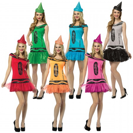 Adult Crayon Costume Party Dress image