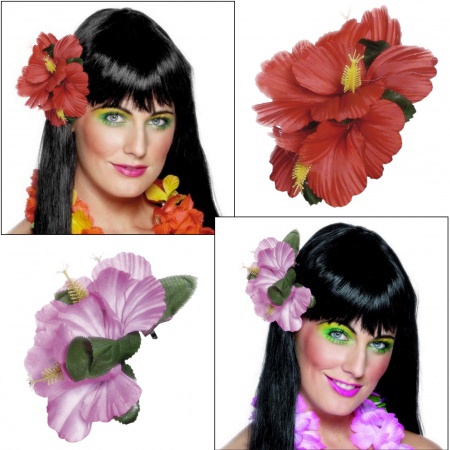 Hawaiian Flower Hair Clips image