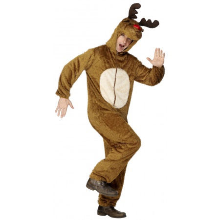 Adult Red Nosed Reindeer Costume  image