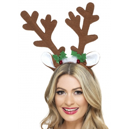 Reindeer Antlers Headband With Ears image