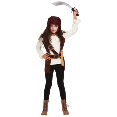 Little Girl Pirate Costume  image