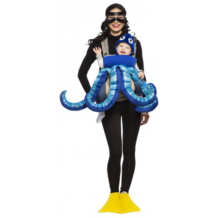 Scuba Diver And Octopus Baby Carrier Costume image
