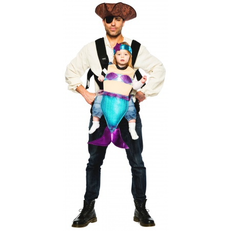 Mermaid And Pirate Baby Carrier Costume image