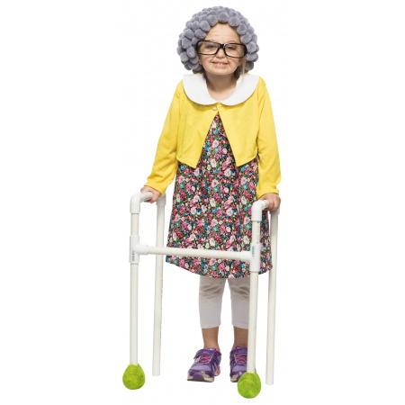 Old Lady Costume For Kids image