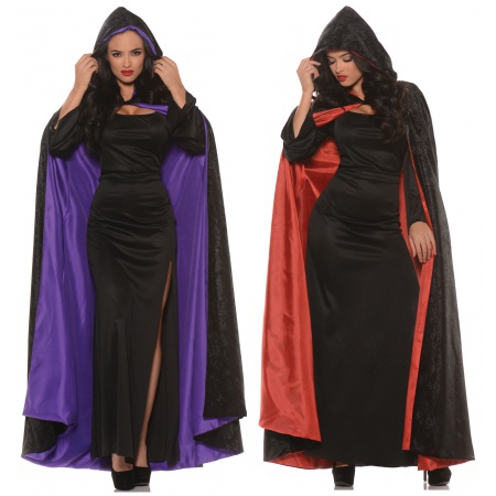 Black Velvet Hooded Cloak image