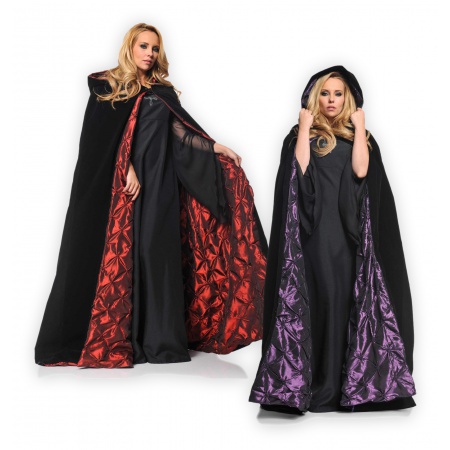 Womens Black Hooded Cloak image